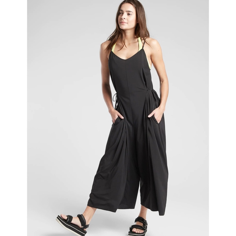 Athleta Sayulita Strappy Wide Leg Jumpsuit